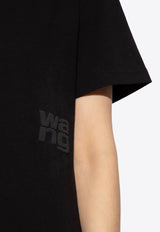 Alexander Wang Puff Logo Crewneck T-shirt Black 4CC3221357 0-001