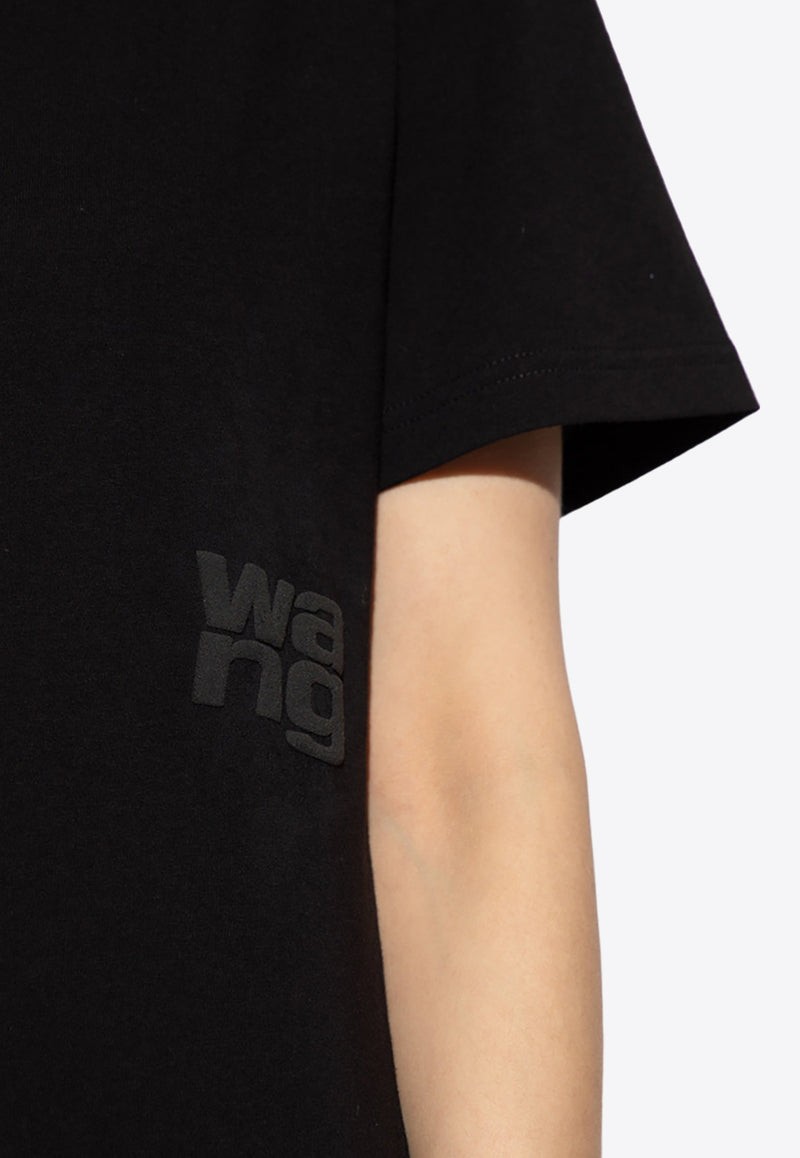 Alexander Wang Puff Logo Crewneck T-shirt Black 4CC3221357 0-001