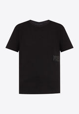 Alexander Wang Puff Logo Crewneck T-shirt Black 4CC3221357 0-001