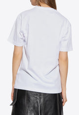 Alexander Wang Puff Logo Crewneck T-shirt White 4CC3221357 0-100