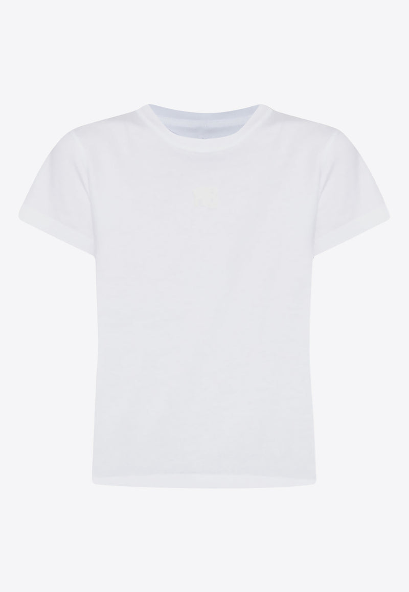 Alexander Wang Puff Logo Shrunken Crewneck T-shirt White 4CC3221358 0-100