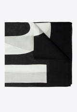 Moschino Oversized Logo Print Scarf Black 50169 M5134-011