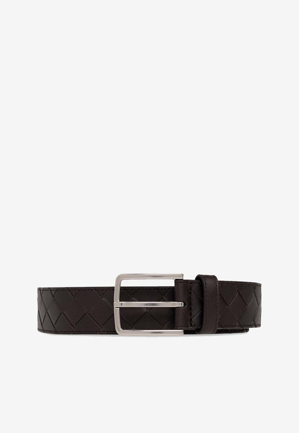 Bottega VenetaIntrecciato Leather Buckled Belt609182 VCPQ3-2145Fondant