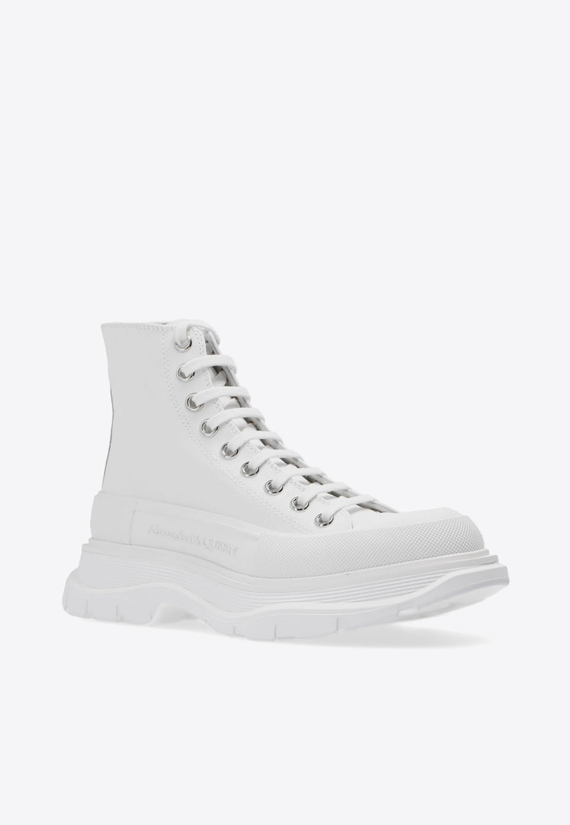 Alexander McQueen Tread Slick High-Top Sneakers White 611706 W4L32-9000