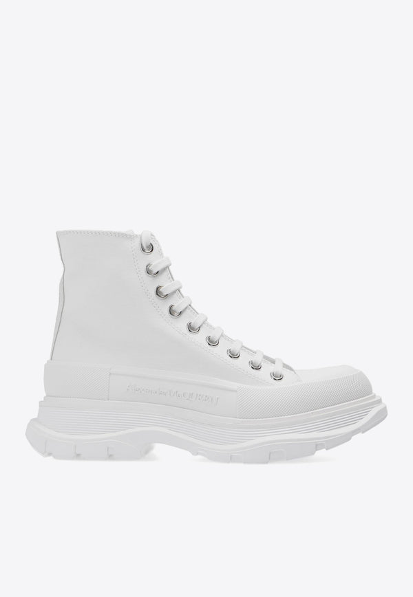 Alexander McQueen Tread Slick High-Top Sneakers White 611706 W4L32-9000