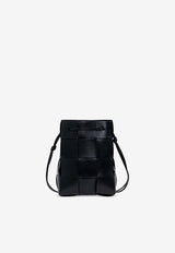 Bottega VenetaSmall Cassette Intreccio Leather Bucket Bag680218 VCQC4-8425Black