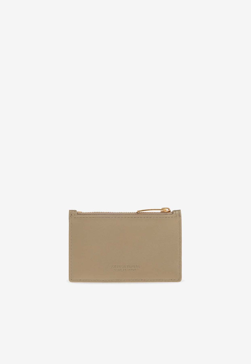 Bottega VenetaIntrecciato Leather Zip Cardholder680613 VCPP3-1520Taupe