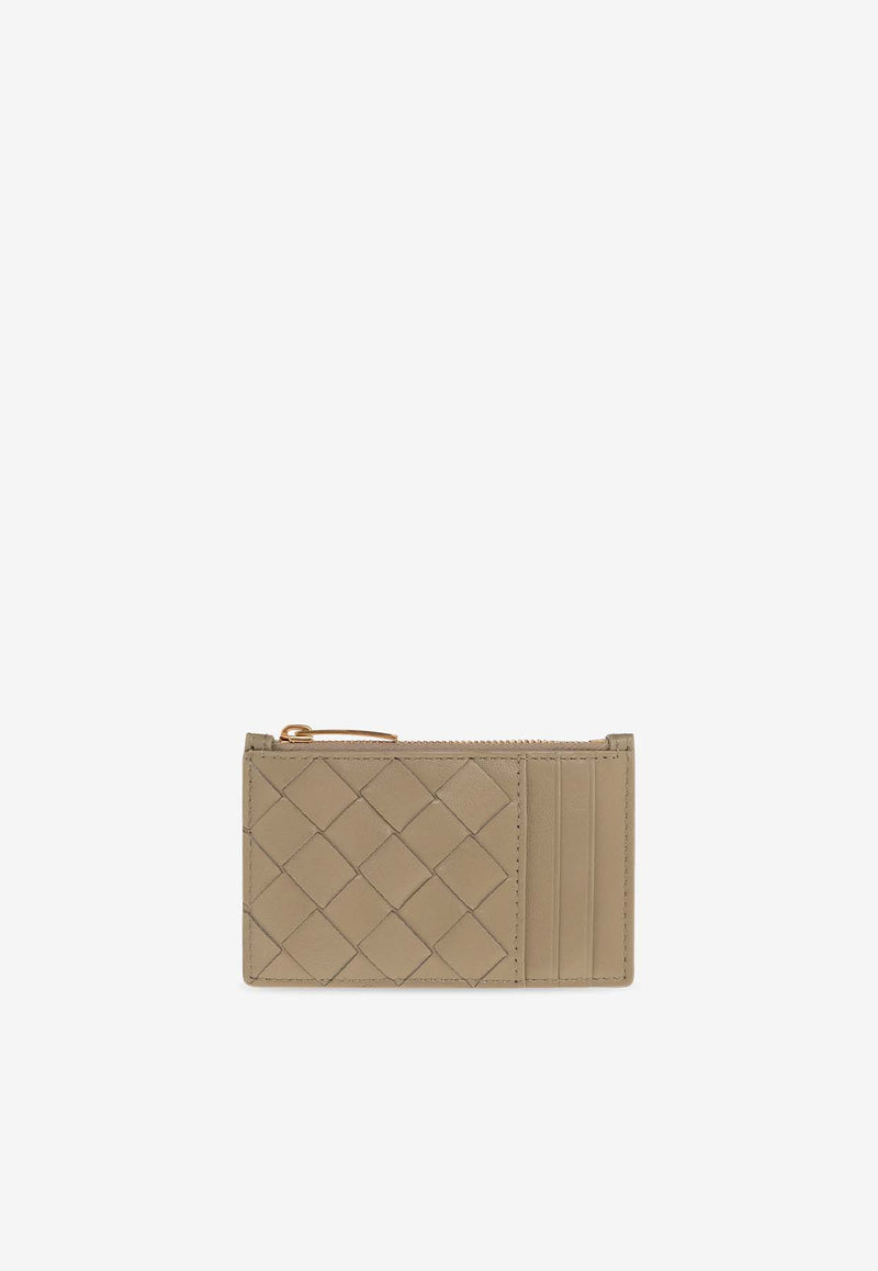 Bottega VenetaIntrecciato Leather Zip Cardholder680613 VCPP3-1520Taupe