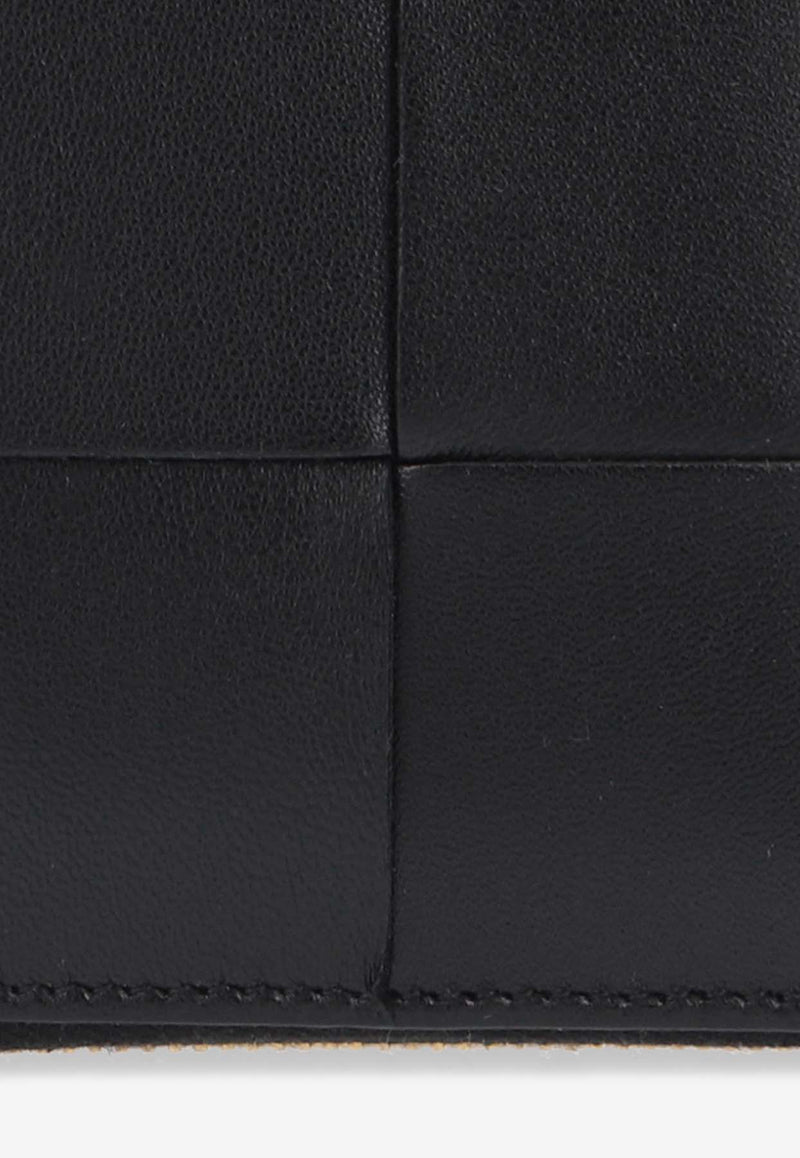 Bottega Veneta Zip Wallet in Intrecciato Leather Black 681191 VCQC1-8425