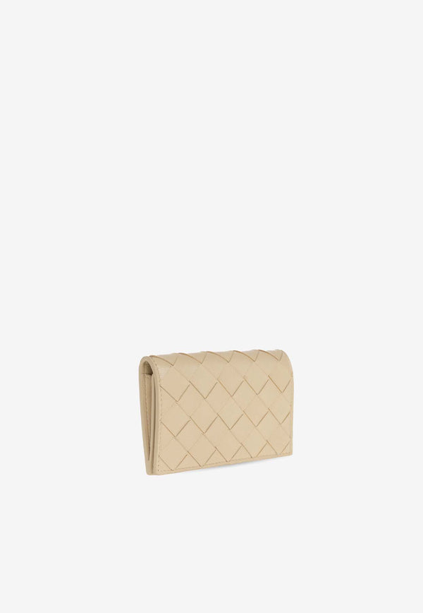 Bottega Veneta  Intrecciato Leather Cardholder with Coin Purse Porridge 689532 VCPP3-9776