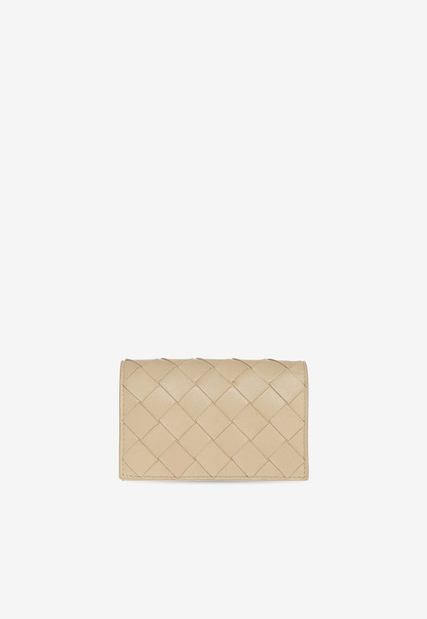 Bottega Veneta  Intrecciato Leather Cardholder with Coin Purse Porridge 689532 VCPP3-9776