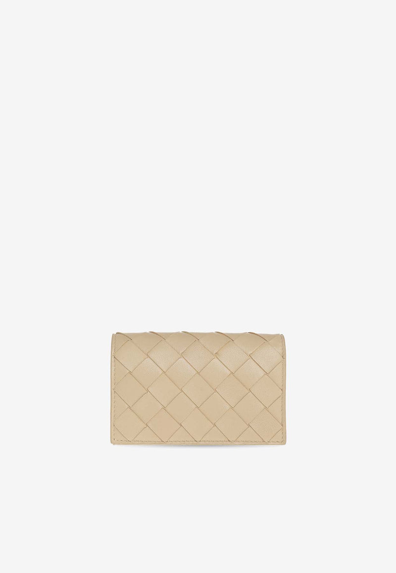 Bottega Veneta  Intrecciato Leather Cardholder with Coin Purse Porridge 689532 VCPP3-9776