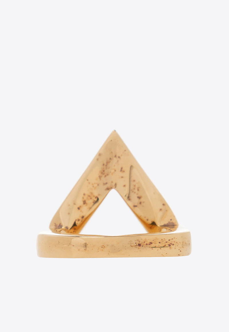 Bottega Veneta V-shaped Point Ring Gold 708255 VAHU0-8120