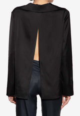 Jacquemus The Notte Logo-Charm Satin Shirt Black 213SH103 1000-990