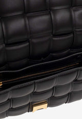 Bottega Veneta Small Padded Cassette Crossbody Bag in Intrecciato Leather Black 717506 VCQR1-8425