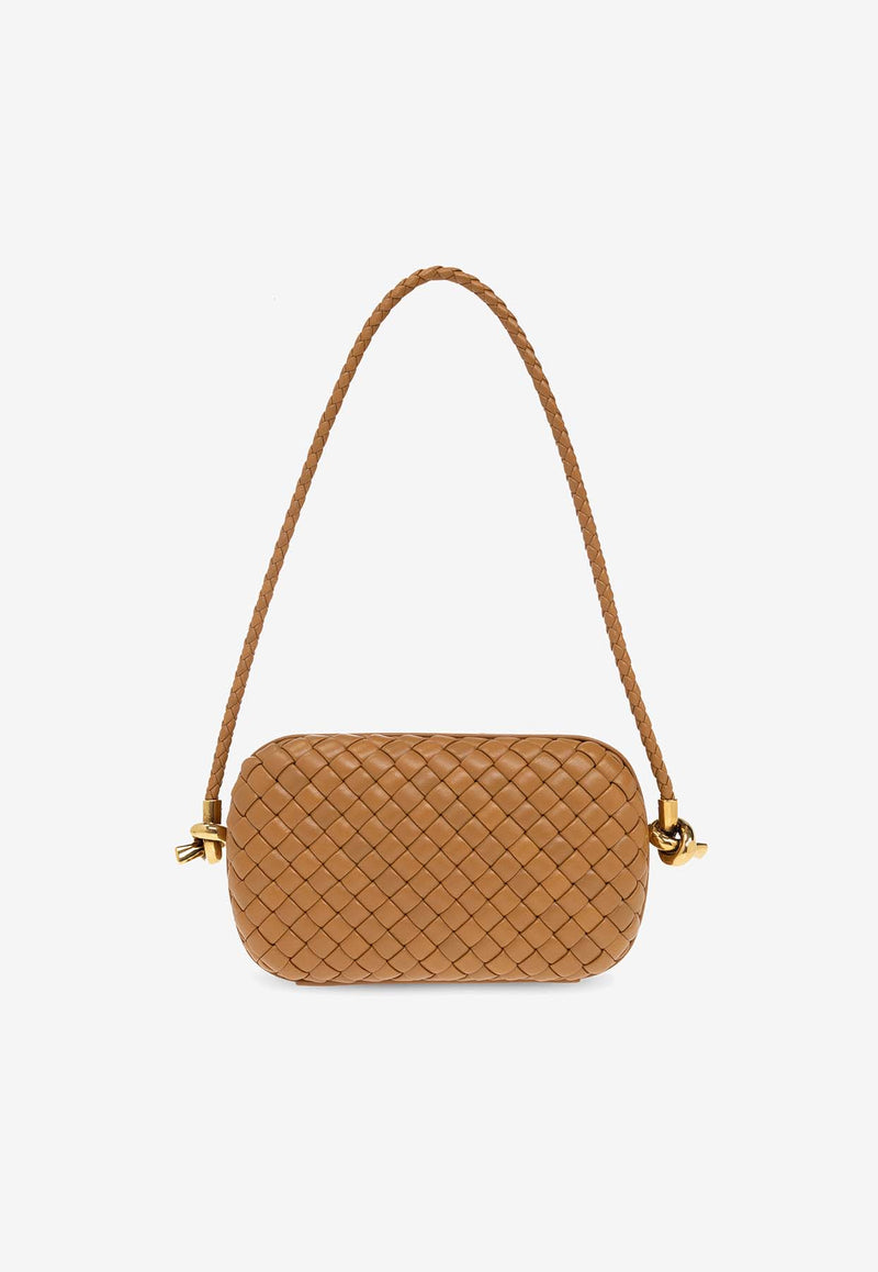 Bottega Veneta Knot Padded Intrecciato Leather Shoulder Bag Camel 717623 V01D1-2545