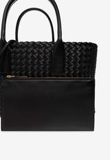 Bottega Veneta Small Cabat Intreccio Leather Tote Bag Black 730297 V1OW1-8425