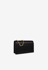 Bottega Veneta Mini intrecciato Leather Chain Clutch Black 731118 VCPP3-8425