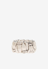 Bottega Veneta Intrecciato Weave Ring Silver 732038 V5070-8117