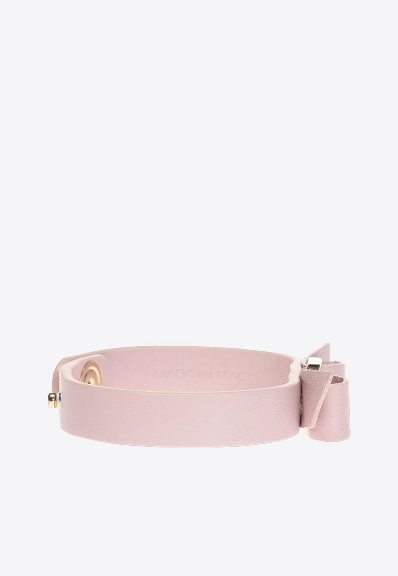 Salvatore Ferragamo Vara Bow Leather Bracelet Pink 762500 BR VARA 1GIR 670552-MACARON OTT OROCH 0,5