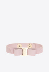 Salvatore Ferragamo Vara Bow Leather Bracelet Pink 762500 BR VARA 1GIR 670552-MACARON OTT OROCH 0,5