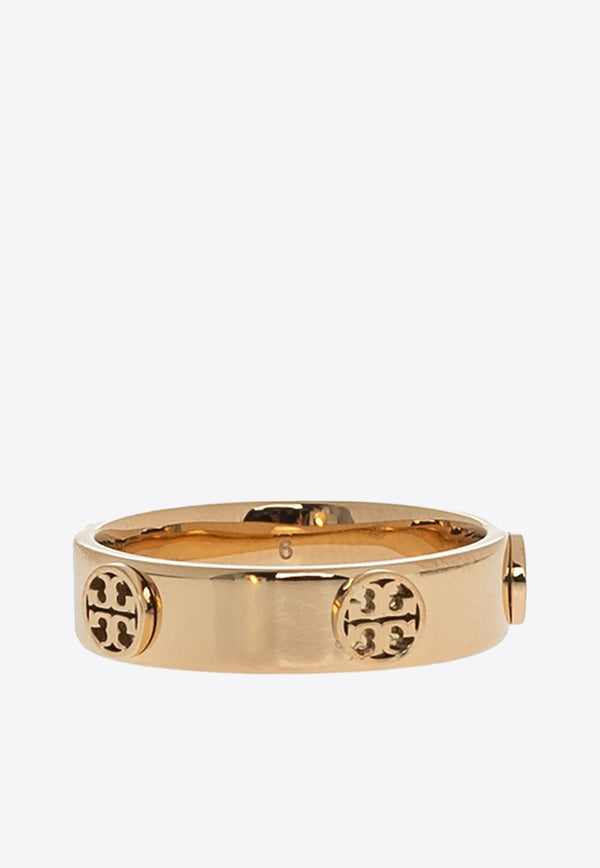 Tory Burch Miller Embossed Logo Ring Gold 76882 0-720