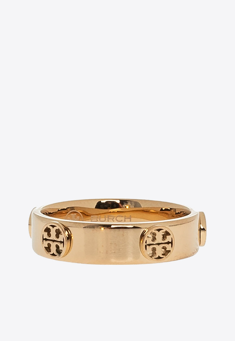 Tory Burch Miller Embossed Logo Ring Gold 76882 0-720