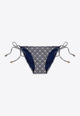 Tory Burch Monogram Print Bikini Bottom Navy 79313 0-410