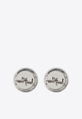 Tory Burch Miller Crystal Paved Stud Earrings Silver 53422 0-042