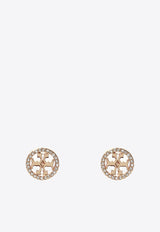 Tory Burch Miller Crystal Paved Stud Earrings Gold 53422 0-783