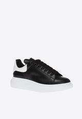 Alexander McQueen Oversized Leather Sneakers Black 553680 WHGP5-1070