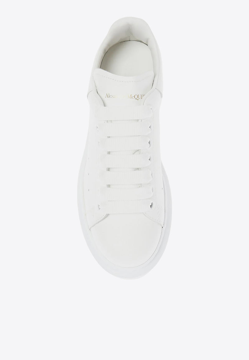 Alexander McQueen Oversized Leather Sneakers White 553770 WHGP0-9000