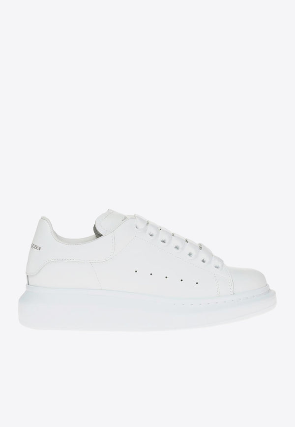 Alexander McQueen Oversized Leather Sneakers White 553770 WHGP0-9000