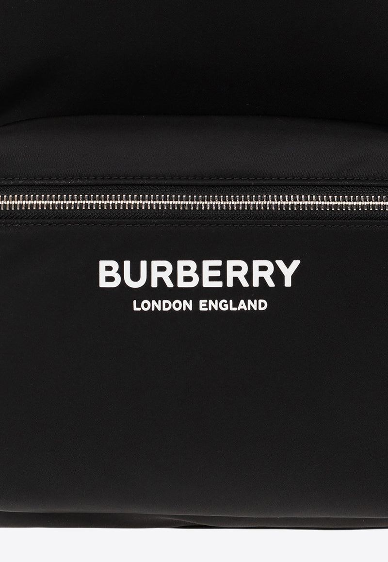 Burberry Logo Print Nylon Backpack Black 8063495 A1189-BLACK