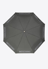 Moschino Logo Folding Umbrella 8064 TOPLESSL-GREY Gray