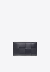 Bottega Veneta Cassette Zip-Around Wallet in Intrecciato Leather Space 651368 VCQC1-8837