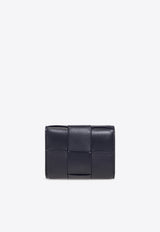 Bottega Veneta Cassette Intrecciato Leather Tri-Fold Wallet Space 651372 VCQC1-8837