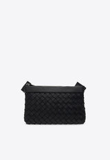 Bottega Veneta Classic Duo Intrecciato Messenger Bag Black