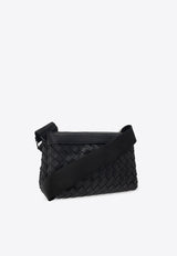 Bottega Veneta Classic Duo Intrecciato Messenger Bag Black