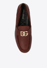 Dolce 
Gabbana Logo-Plaque Leather Loafers A50462 AQ993-80047