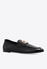 Dolce 
Gabbana Logo-Plaque Leather Loafers A50462 AQ993-80999