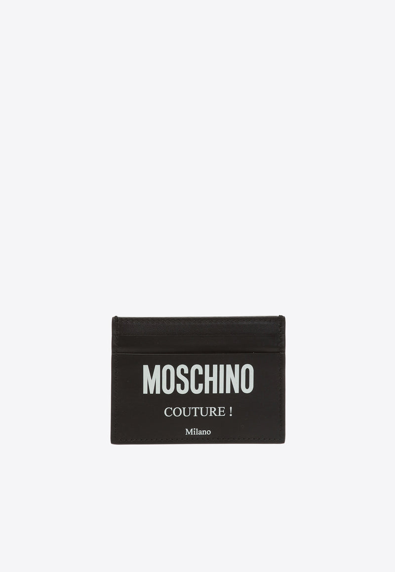 Moschino Logo Lettering Leather Cardholder A8103 8001-2555