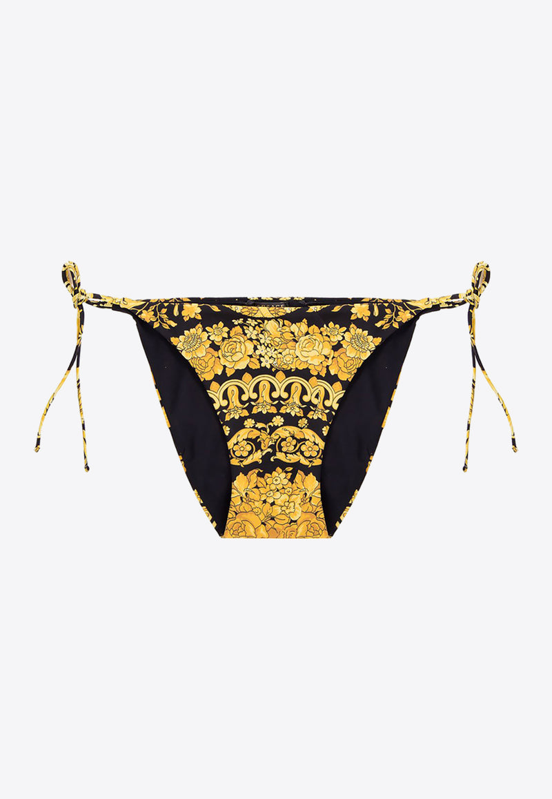 Versace Barocco Print Bikini Bottom Yellow ABD08007 A232992-A7900