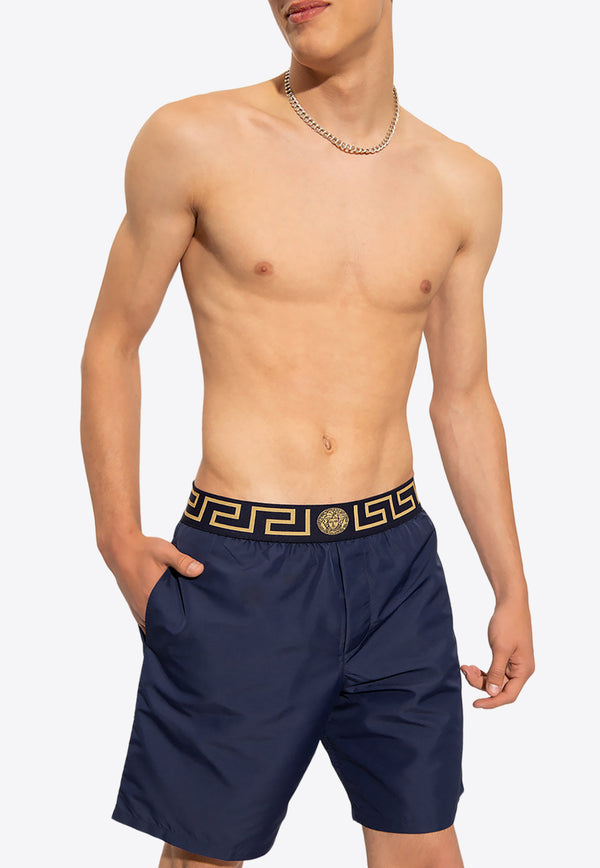 Versace Greca-Waistband Swim Shorts Navy ABU01023 A232415-A70W