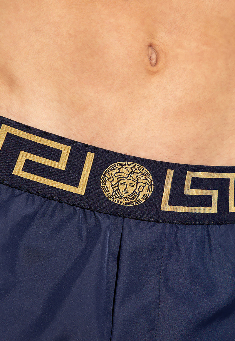 Versace Greca-Waistband Swim Shorts Navy ABU01023 A232415-A70W