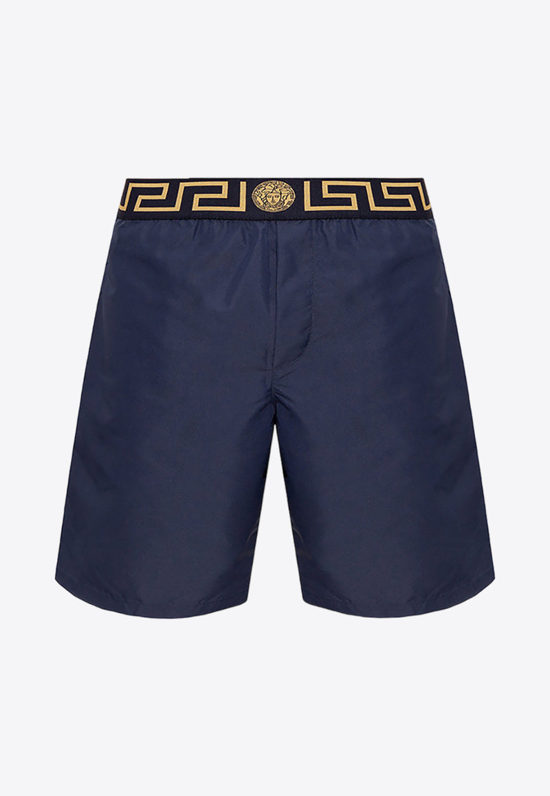 Versace Greca-Waistband Swim Shorts Navy ABU01023 A232415-A70W