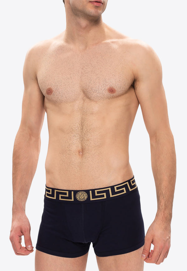 Versace Greca Waistband Boxer Briefs Navy AU10026 A232741-A70W