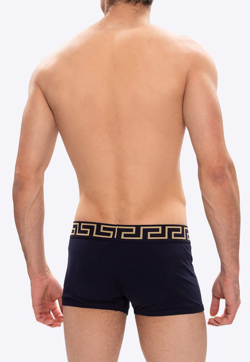 Versace Greca Waistband Boxer Briefs Navy AU10026 A232741-A70W