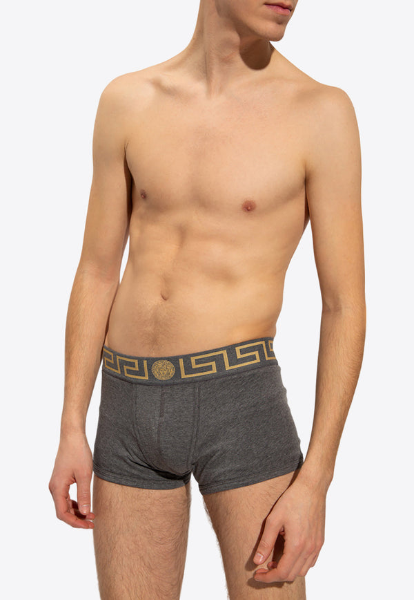 Versace Greca Waistband Boxer Briefs Gray AU10026 A232741-A9X1