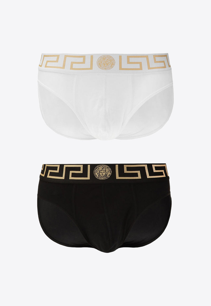 Versace Greca Border Briefs - Pack of 2 AU10180 A232741-A83K Multicolor